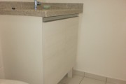 armário banheiro mdf branco com puxador embutido j.